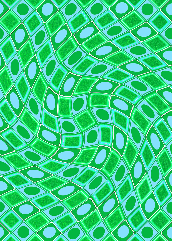 Green y2k swirl