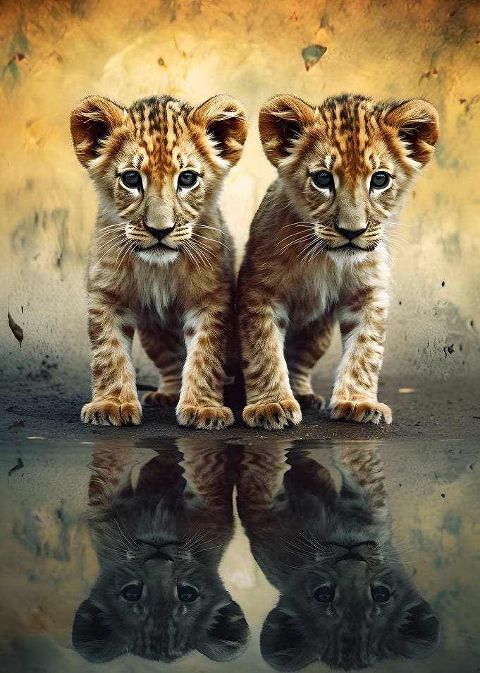 Baby Lions of the Jungle