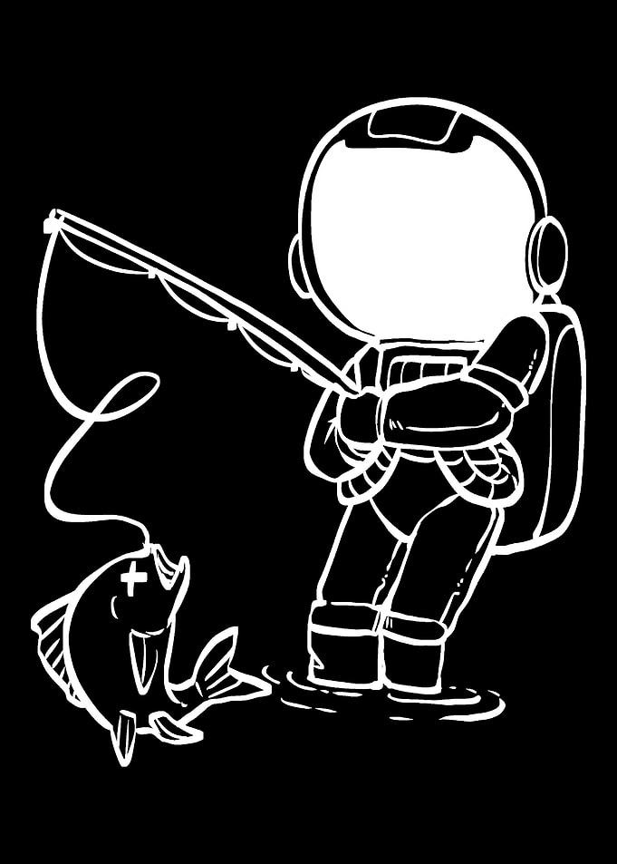 Astronaut Fisherman Aquacu