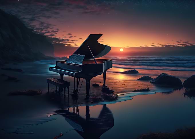 piano colorful
