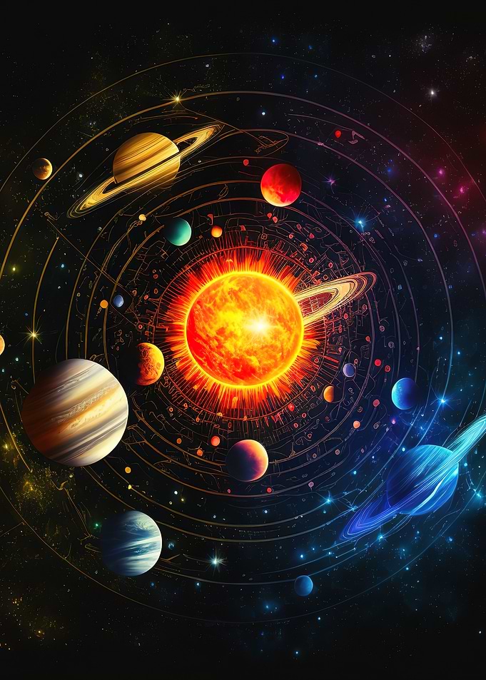 Solar system neon