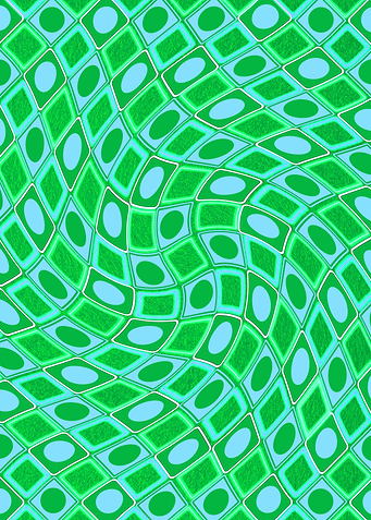 Green blue y2k swirl