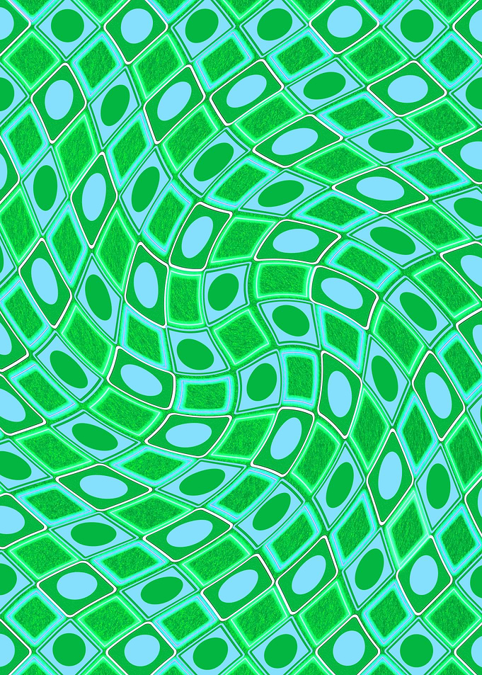 Green blue y2k swirl