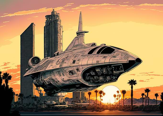 Spaceship Sunset
