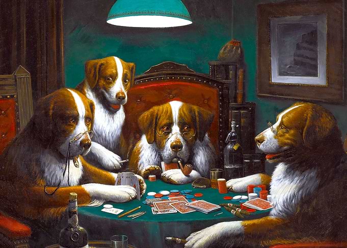 Dogs Playing Poker