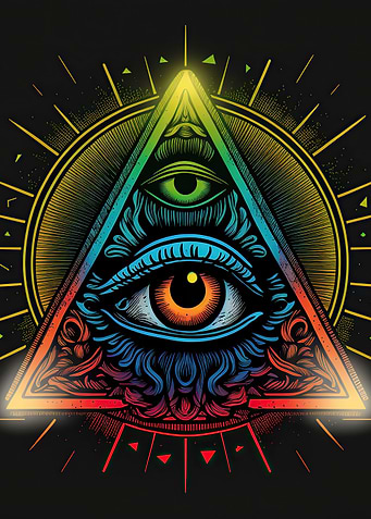 Eye inside a pyramid