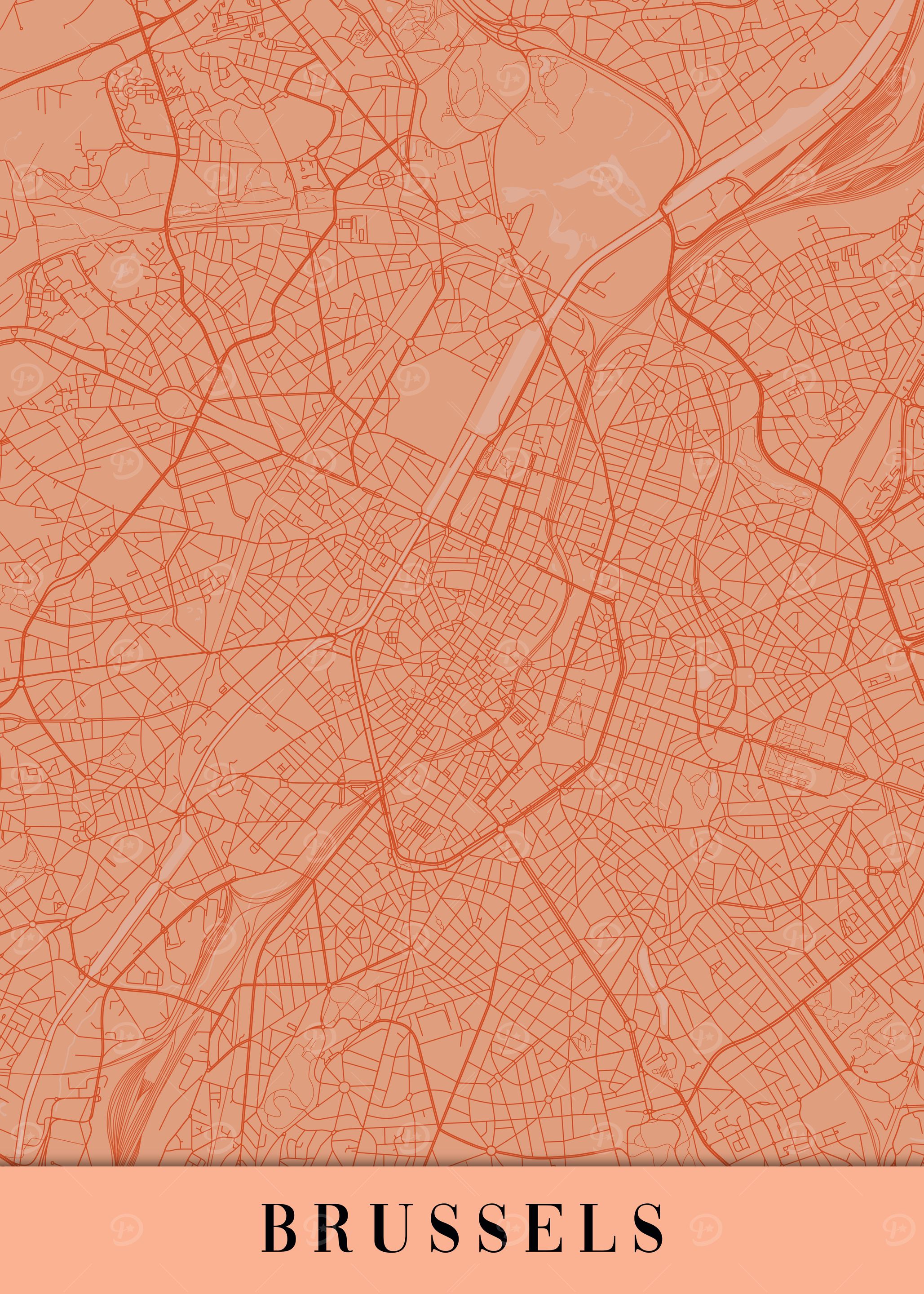 Brussels Orange Map