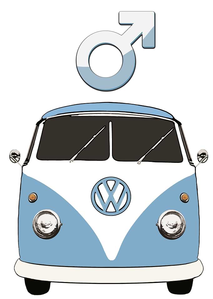 Retro camper toilet sign