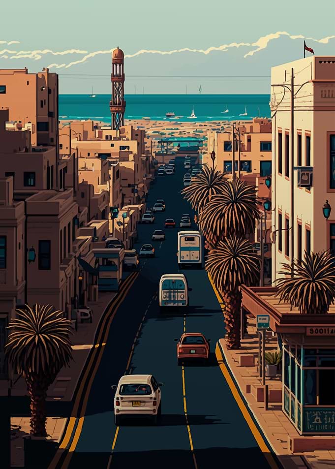 Djibouti Pixel art