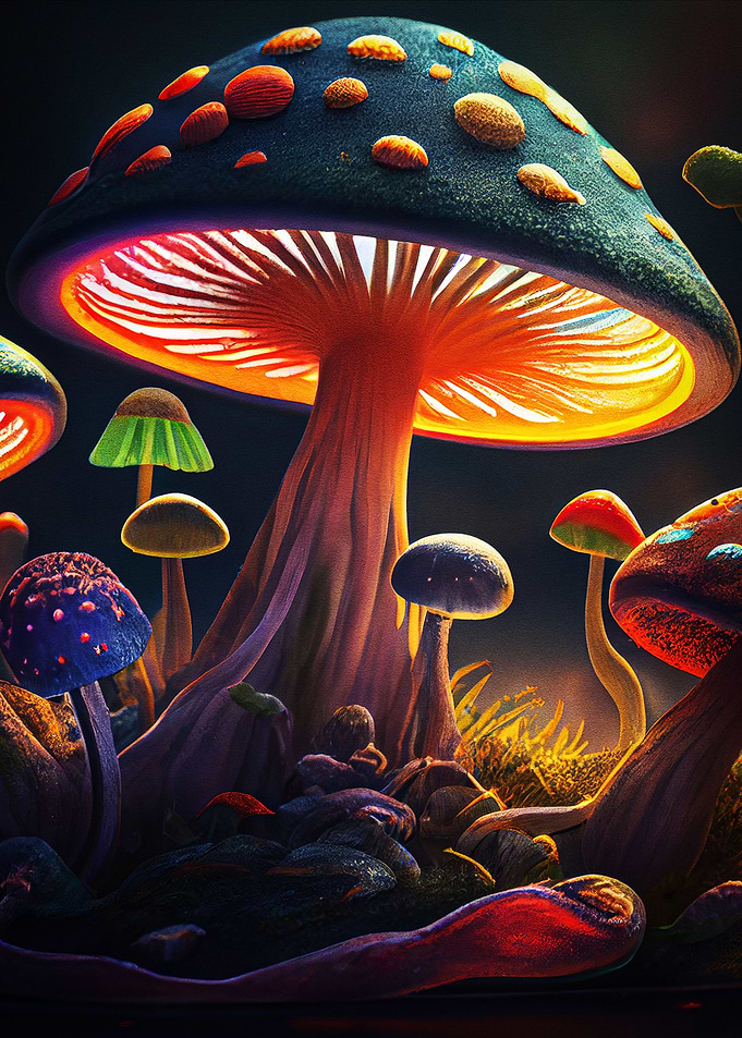 Mushroom Abstract Paint