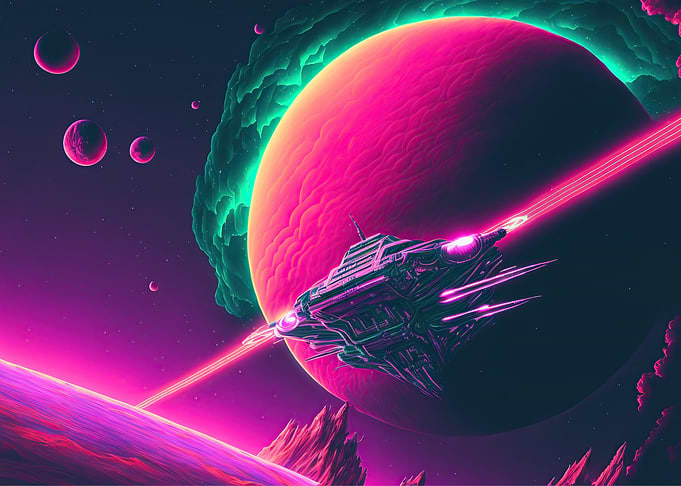 Spaceship Sunset