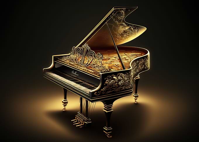 piano colorful
