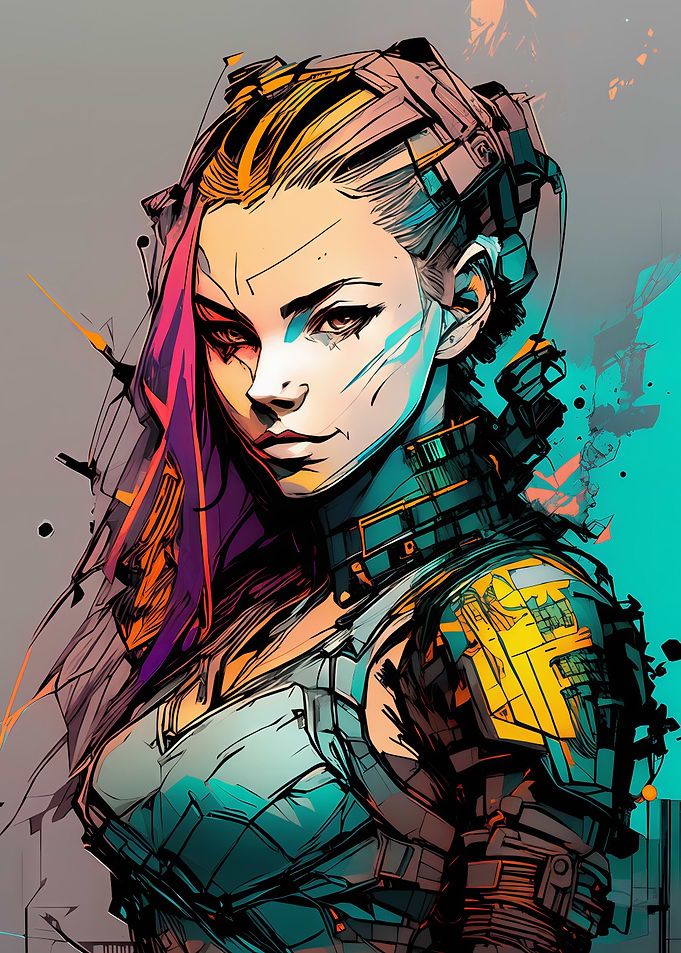 Cyber girl soldier