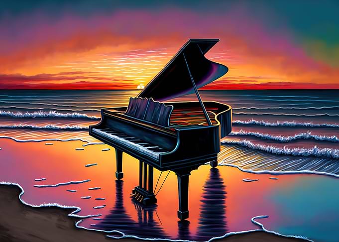 piano colorful