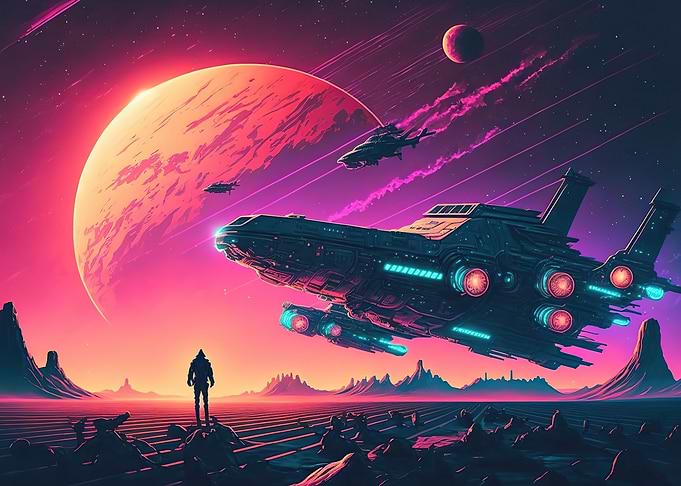 Spaceship Sunset
