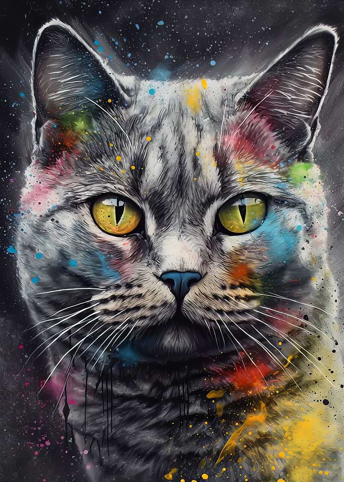British shorthair painting