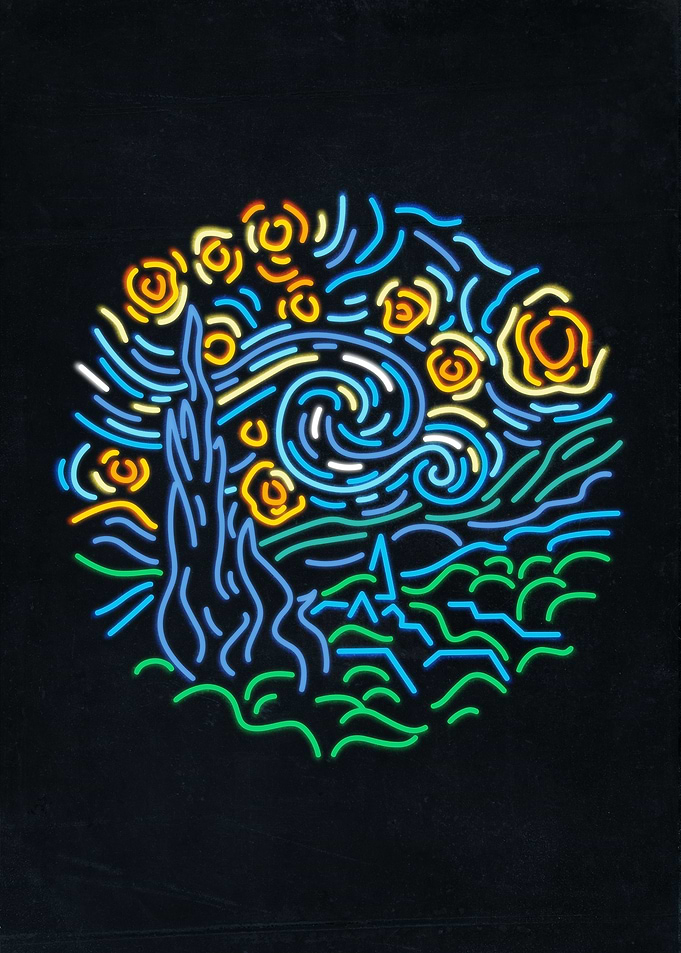 Starry Night Gogh Minimal