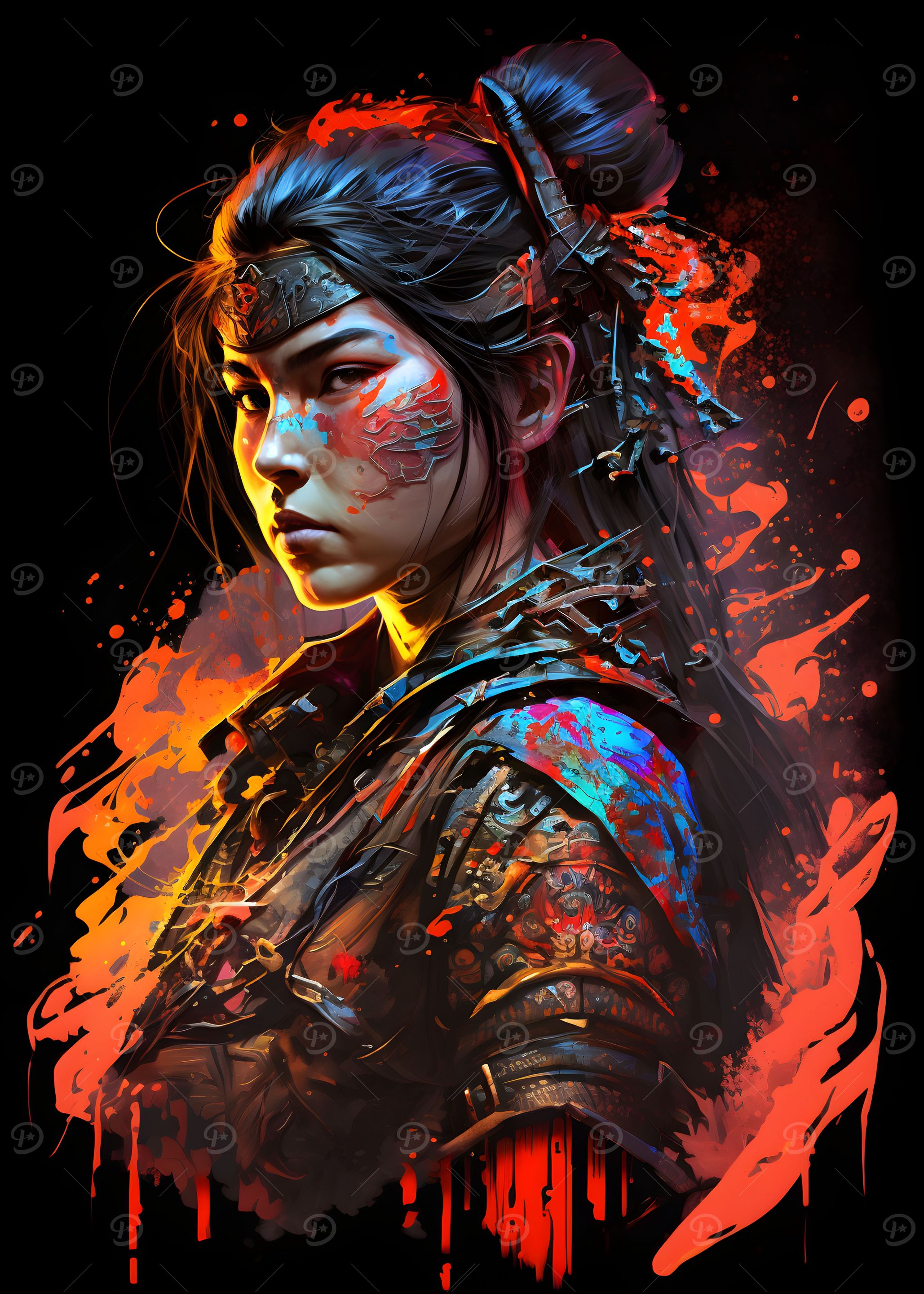 Colorful Female Samurai