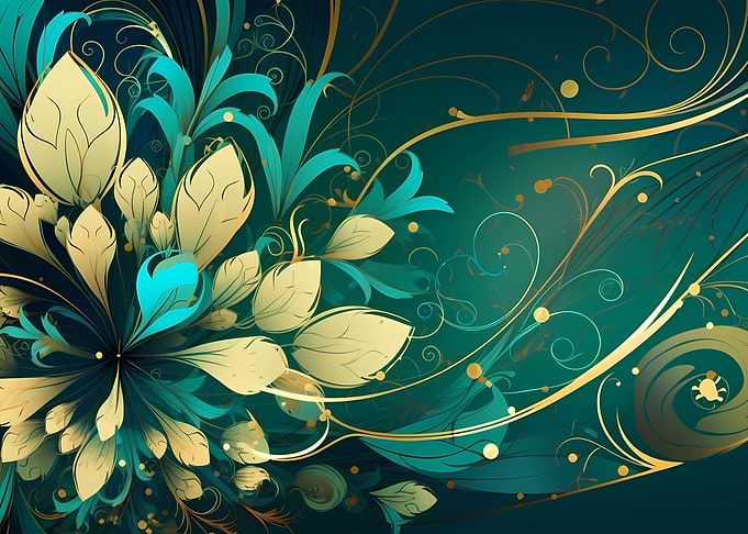Teal and golden background