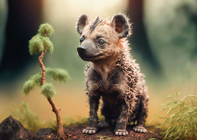 Hyena Tyler sitting