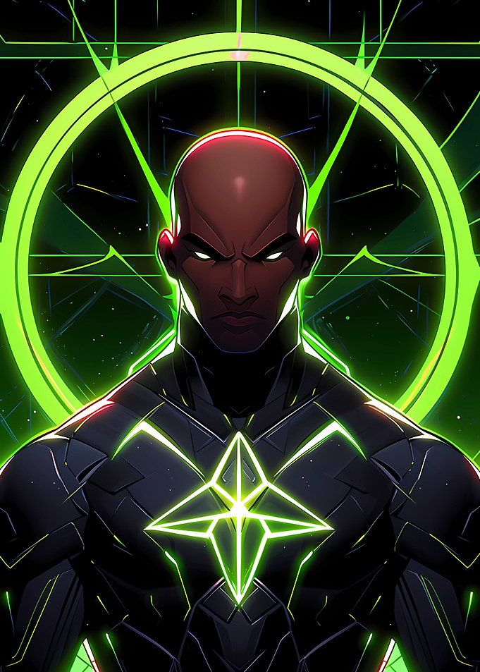 Neon Futuristic Warrior i