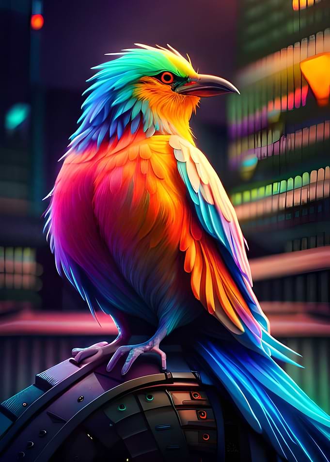 colorful bird drawing