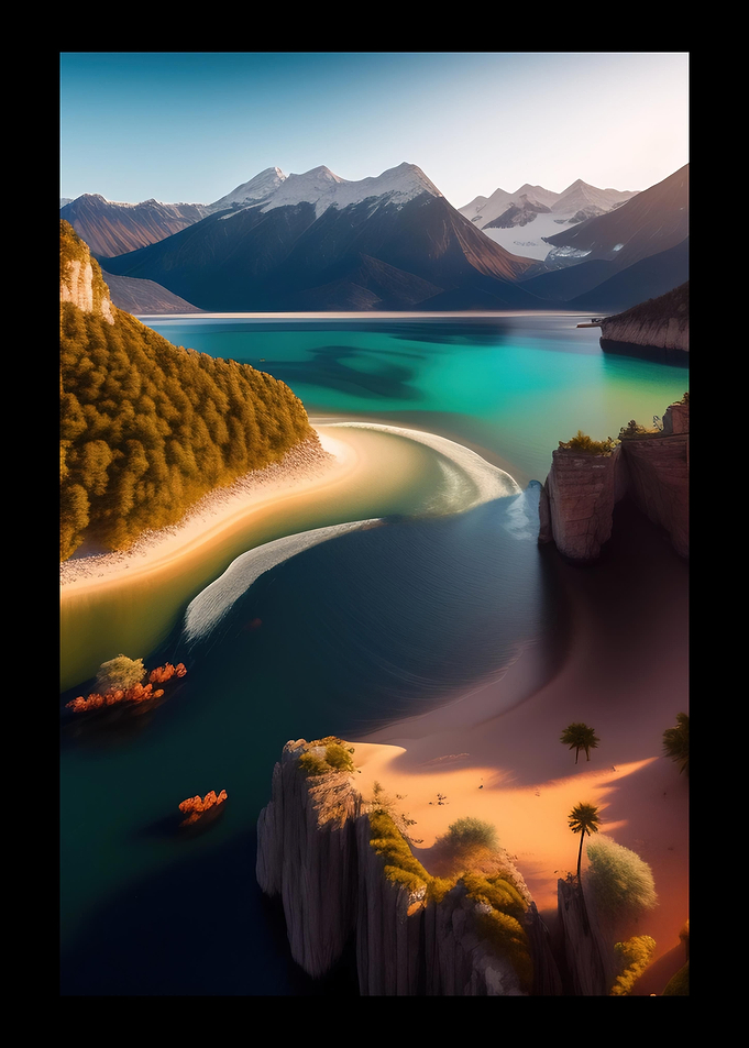 Beach With Mountains
