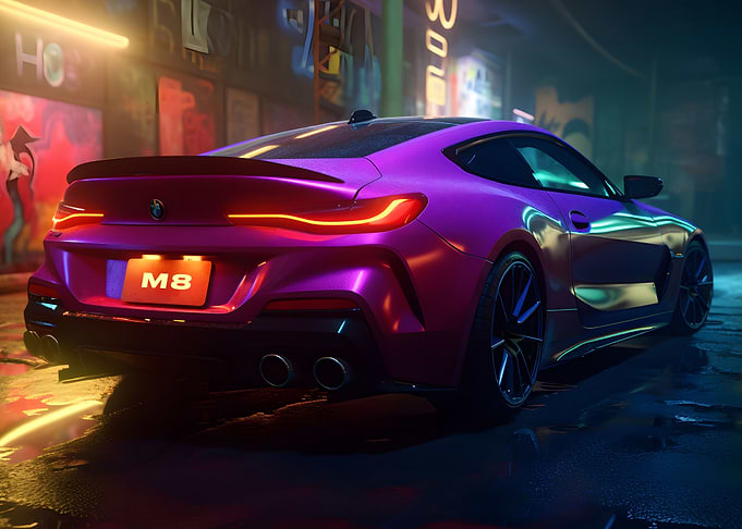 BMW M8 Neon