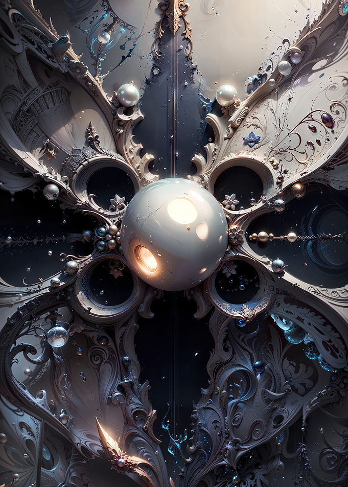 Abstract ice ornament