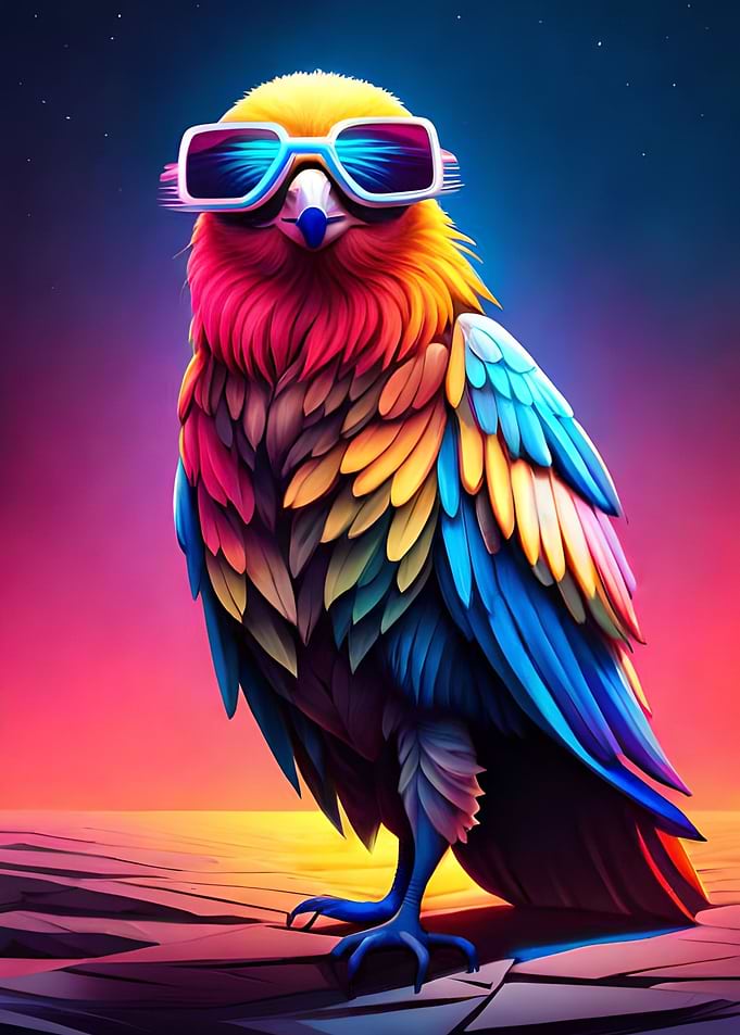 colorful bird drawing