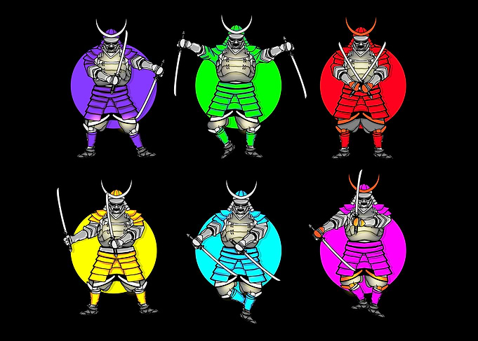 Samurai Gift Kids Dancing