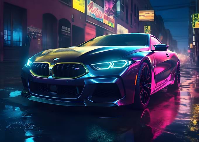 BMW M8 Neon
