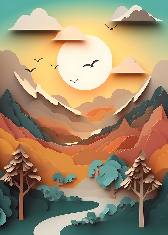 Beautiful sunset landscape