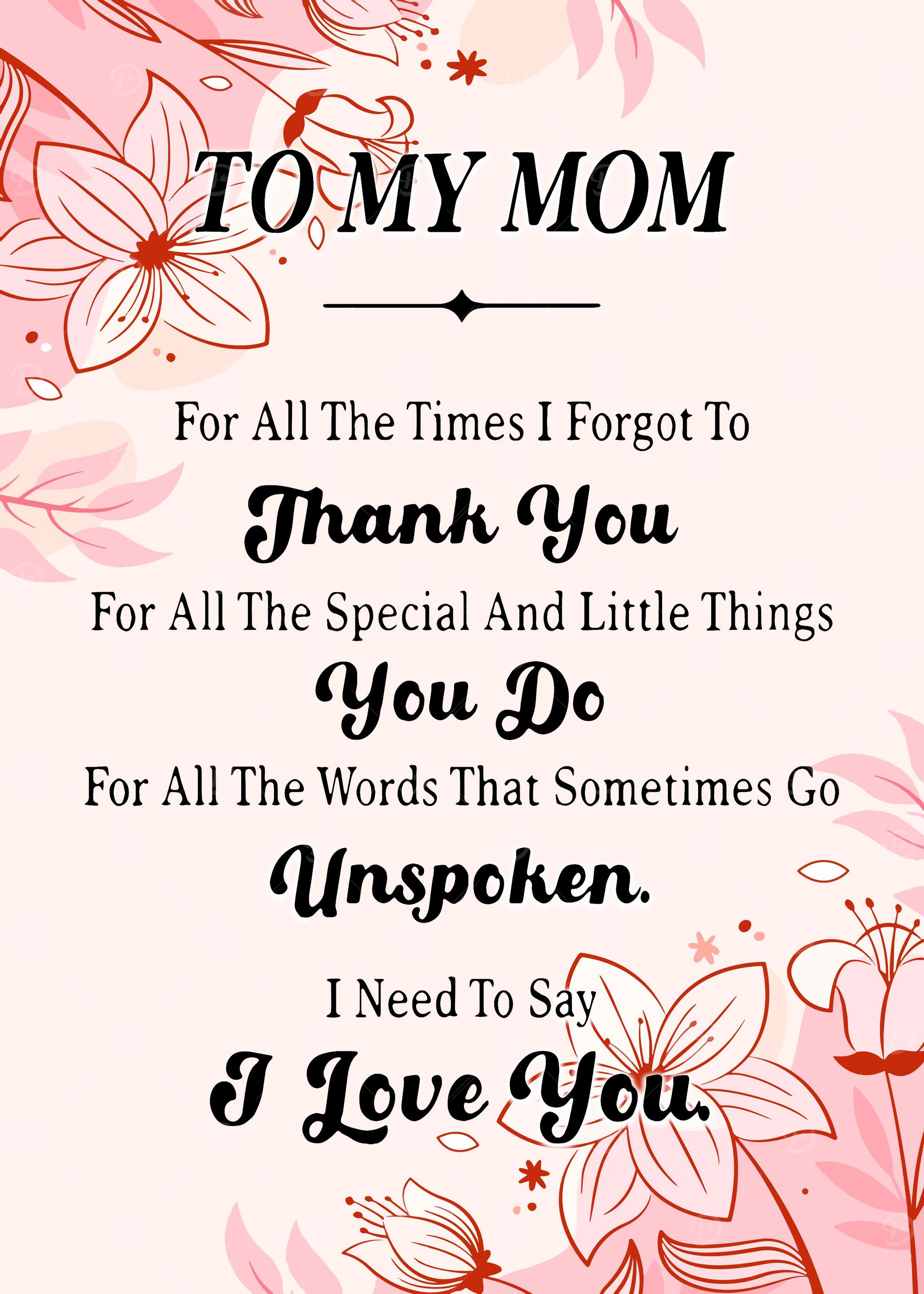 To My Mom