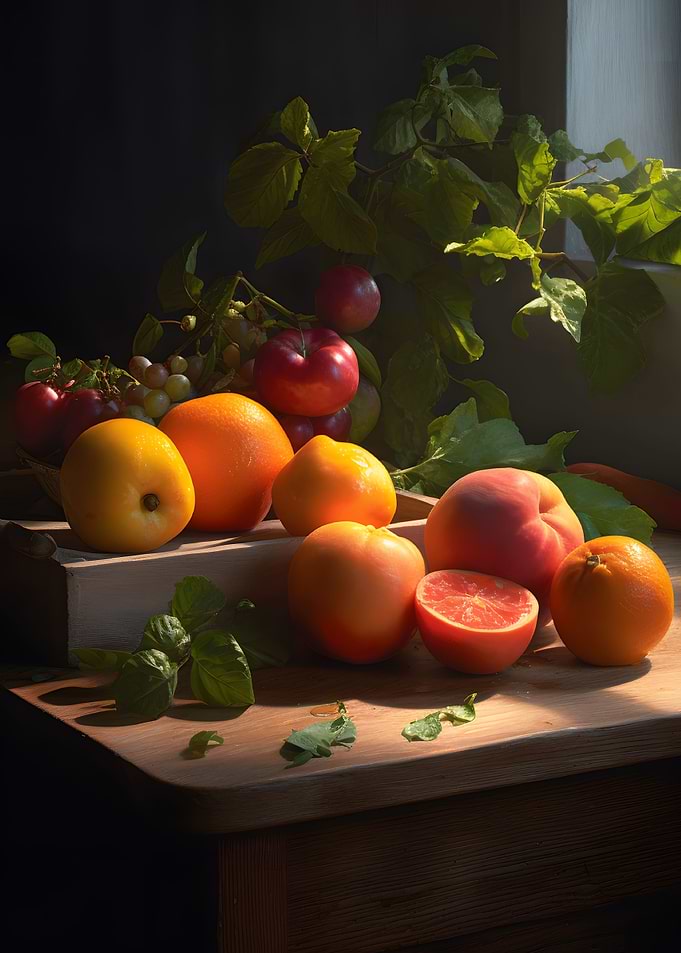 Vintage Fruits Poster