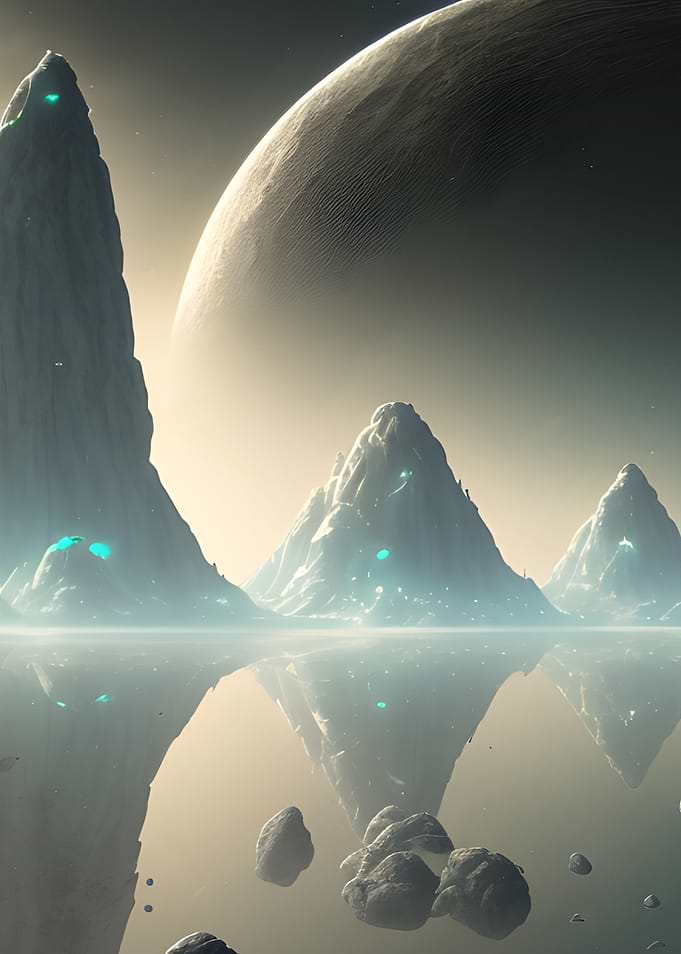 Alien Floating Mountains