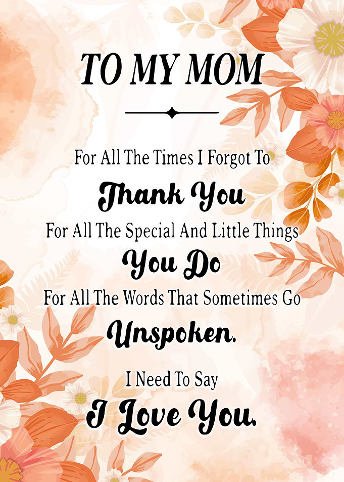 To My Mom