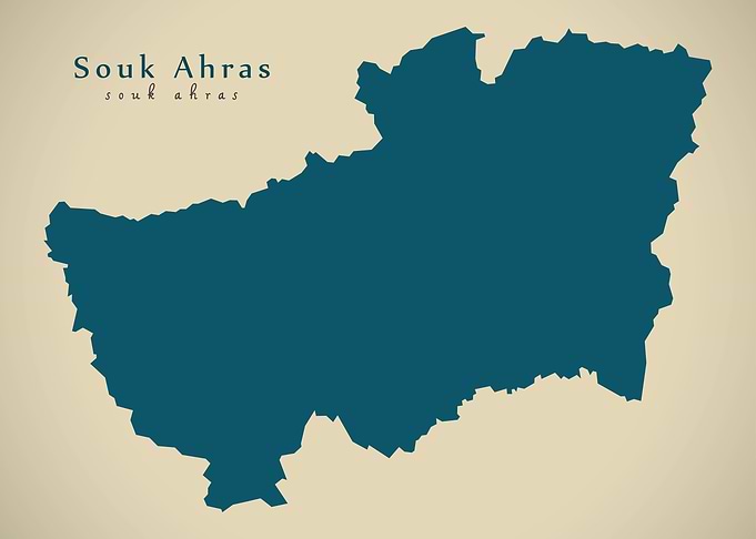 Souk Ahras province map