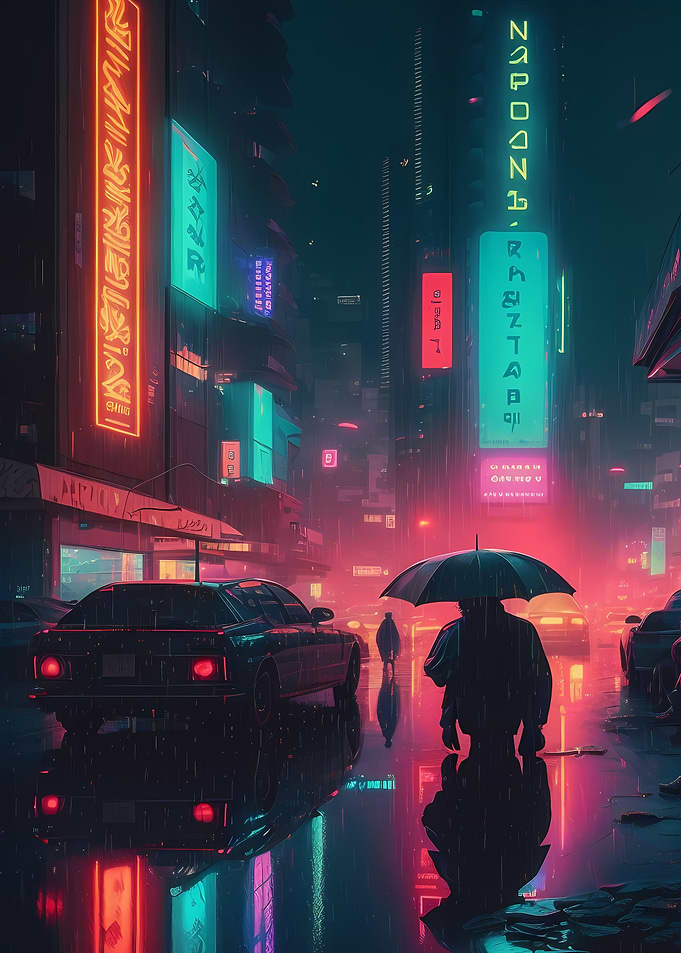 Cyberpunk City Retro