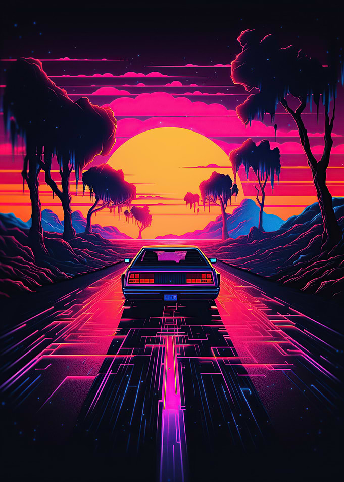 Retro Car Vaporwave