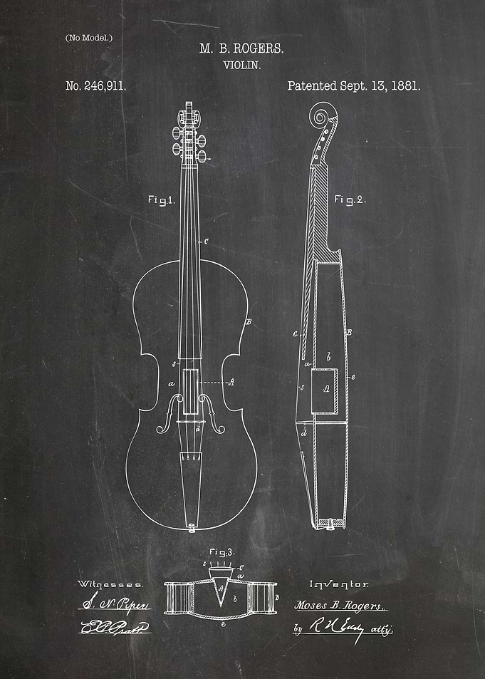 Violin patent 1881