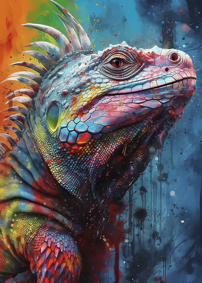 Iguana painting