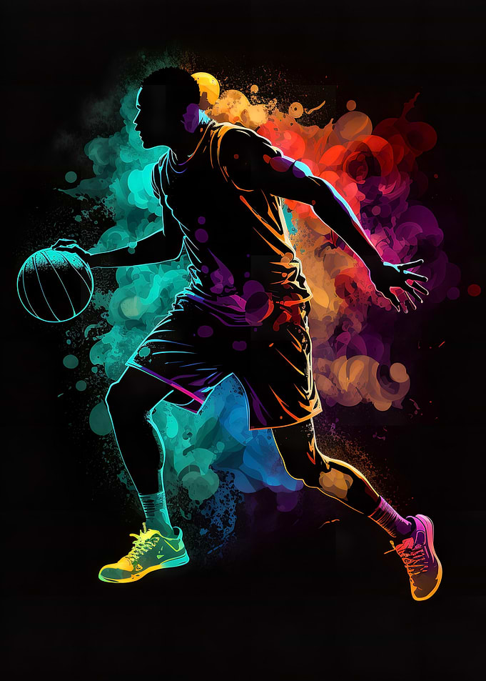 Colorful Football Player