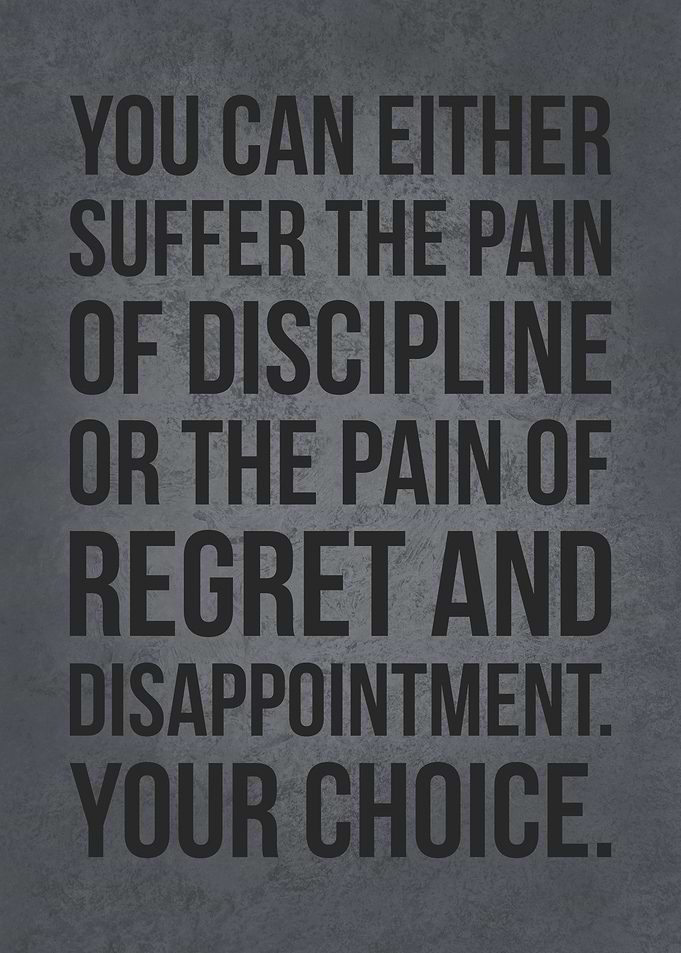 Discipline vs Regret Pain