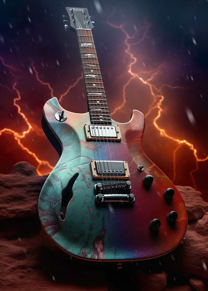 Space wood guitar