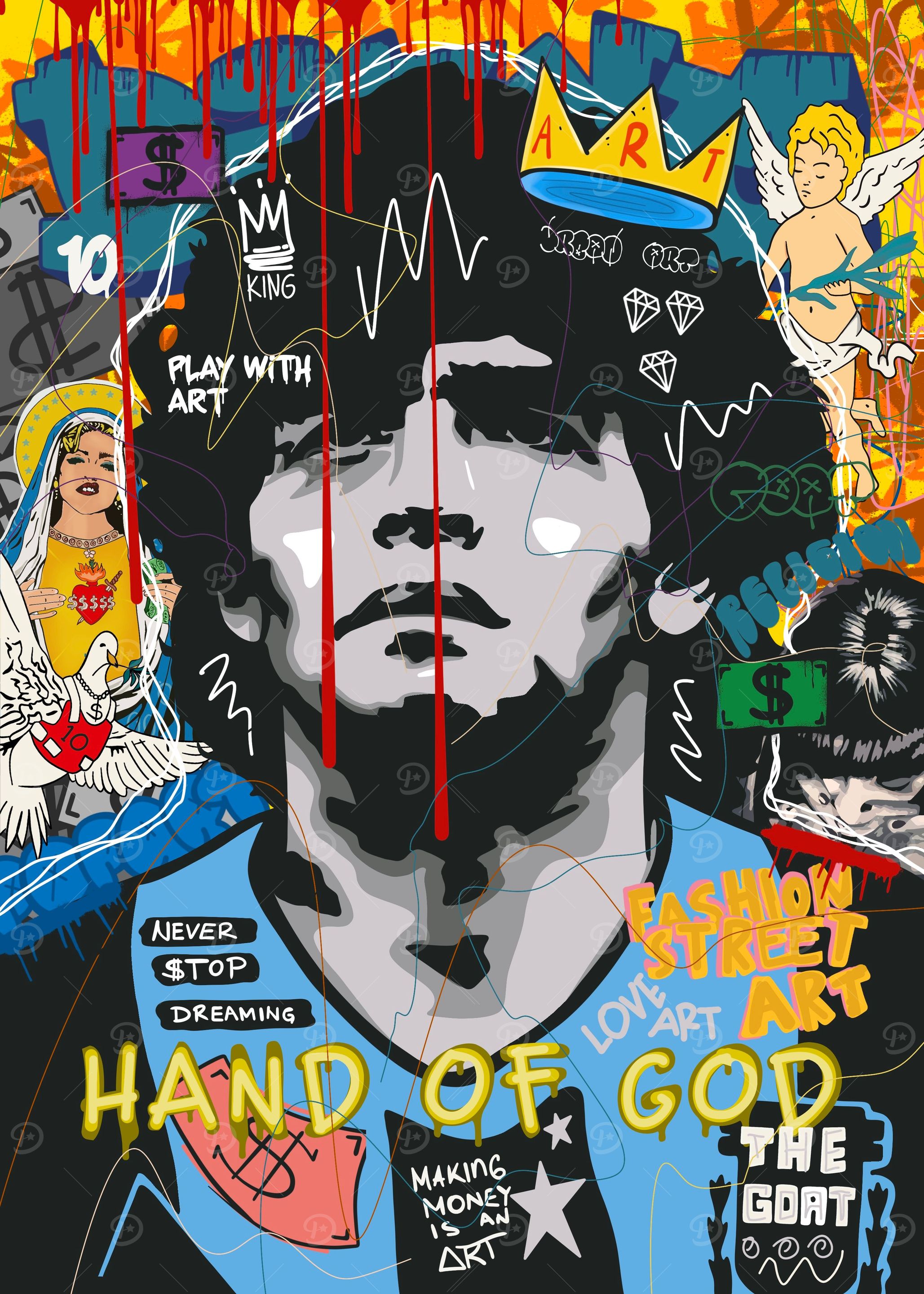 Goat pop art