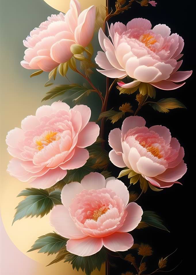 Painting of beautiful flow