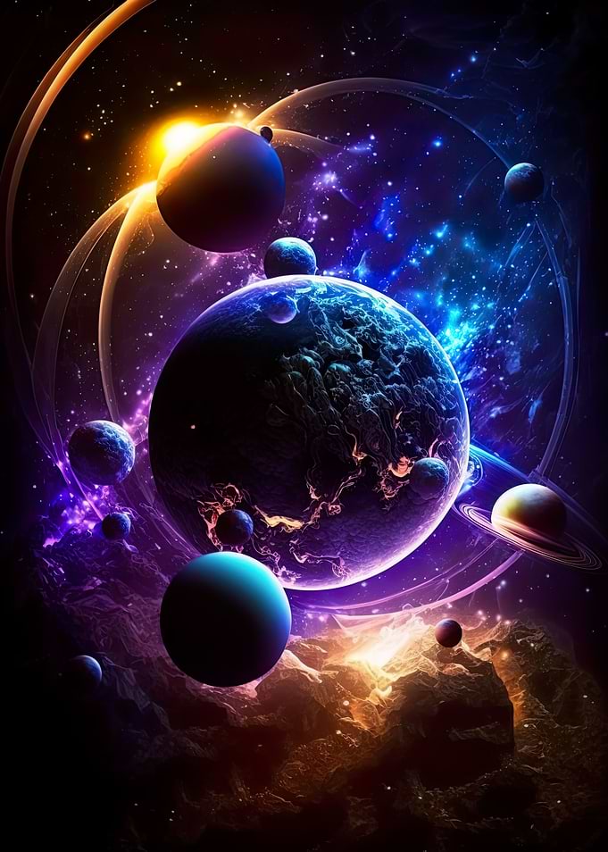 Neon Nebula Nightscape