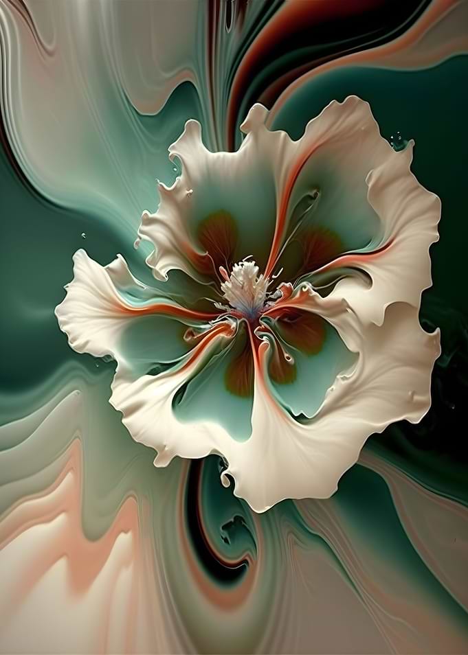 Flower abstract art