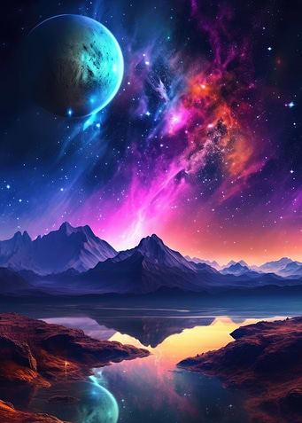 Blue Planets Serene Lake